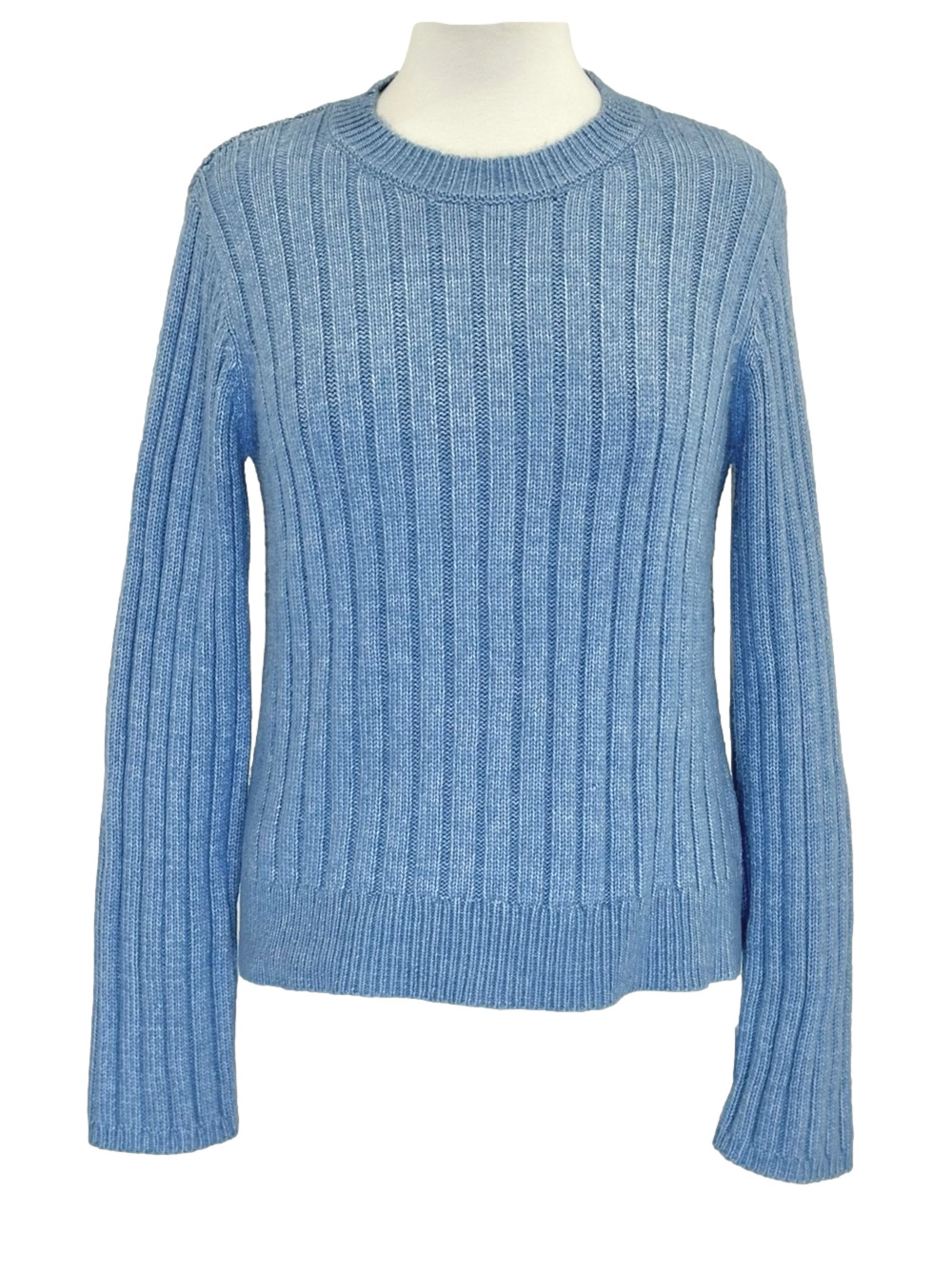 Max Studio blue ribbed knit sweater